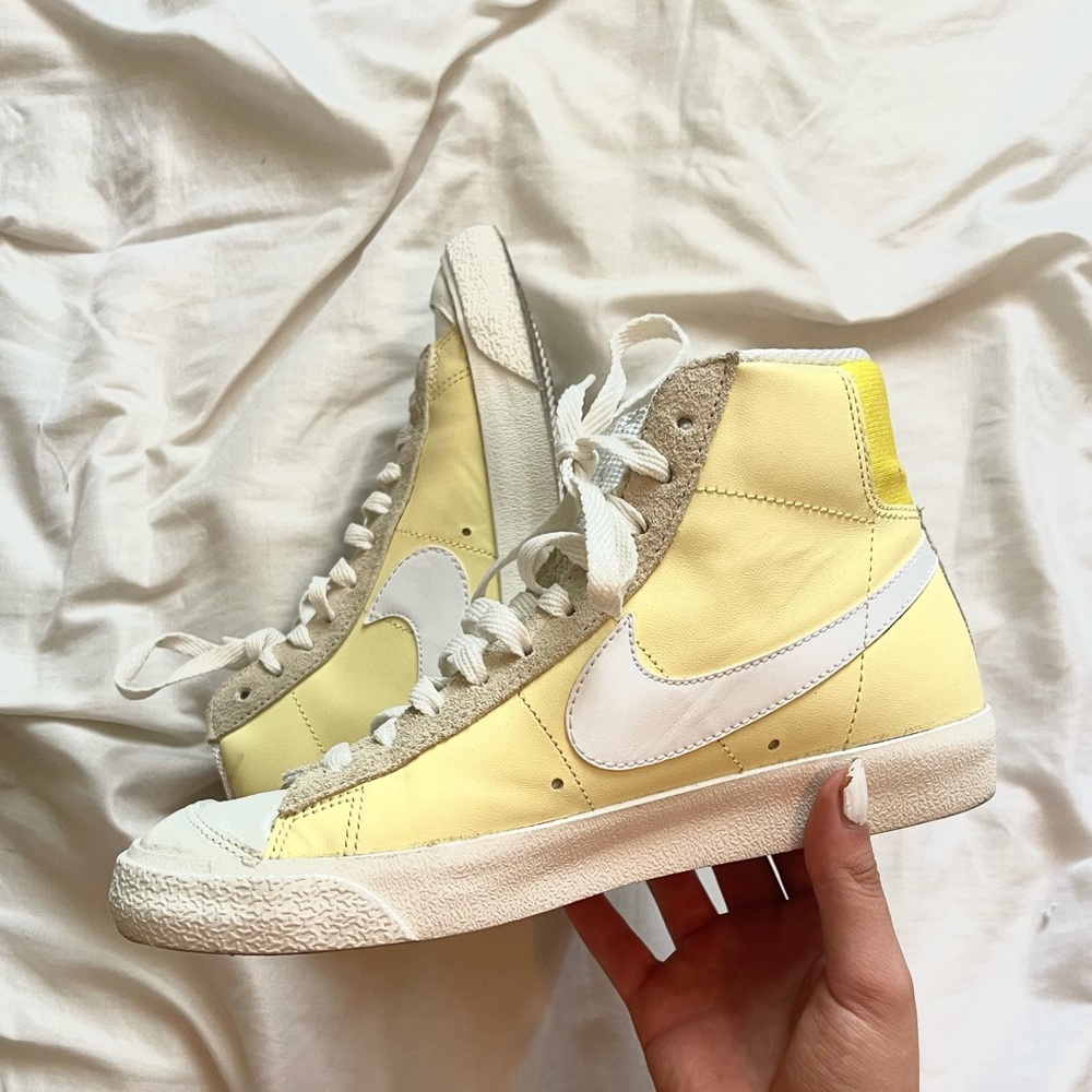 yellow Nike blazers ! size 6.5 / 7 (women’s)✨💛